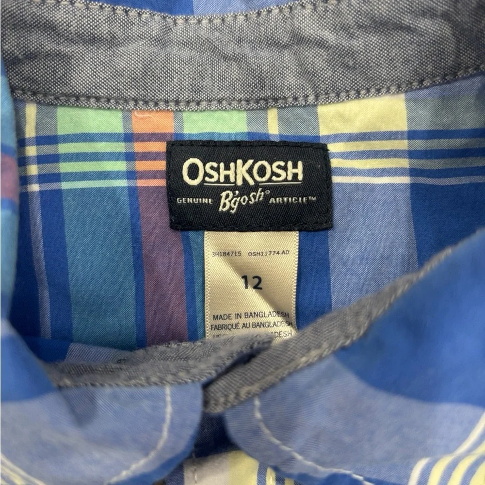 OshKosh B'gosh Blue Plaid Button-Down Shirt